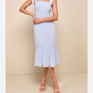 Lulu's Blue Sheath Midi Dress